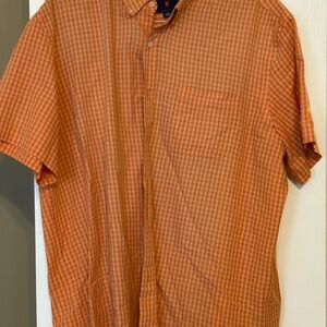 Saddlebred Men's Orange Plaid Button Down Shirt